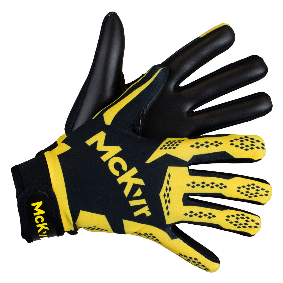 Mc Keever 2.0 Gaelic Gloves - Adult - Black/Yellow