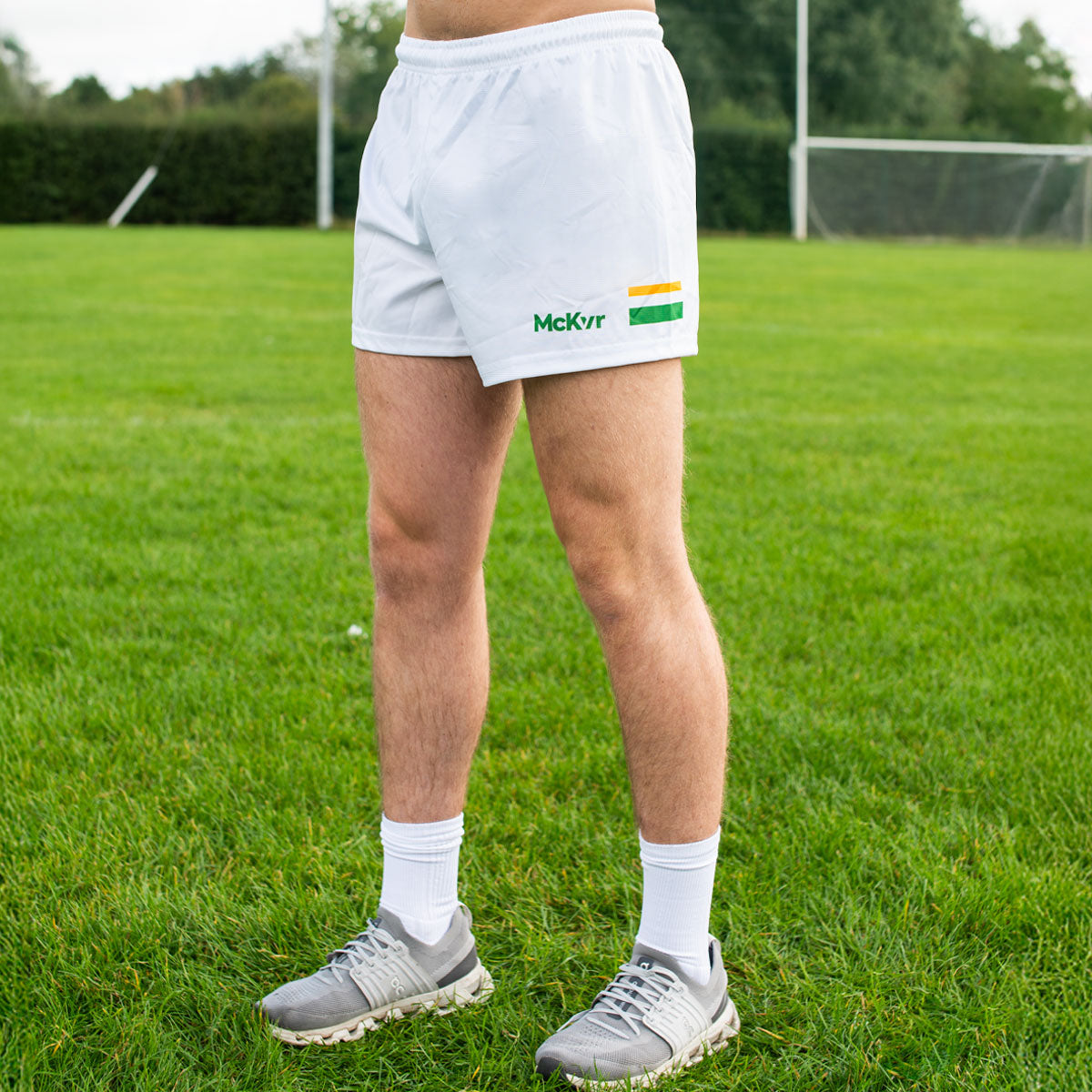 Mc Keever Core Pro GAA Shorts - Adult - White/Emerald/Amber