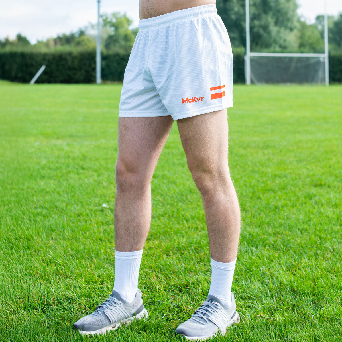 Mc Keever Core Pro GAA Shorts - Adult - White/Orange