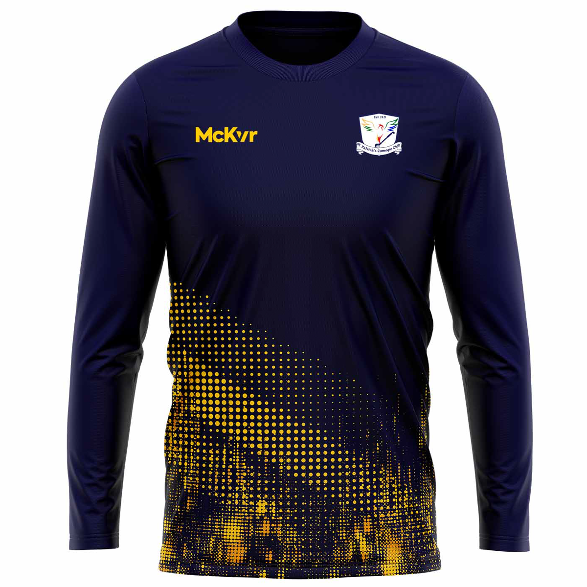 McKvr St Patricks Camogie Club Long Sleeve Tech Top Design 2 - Youth - Navy