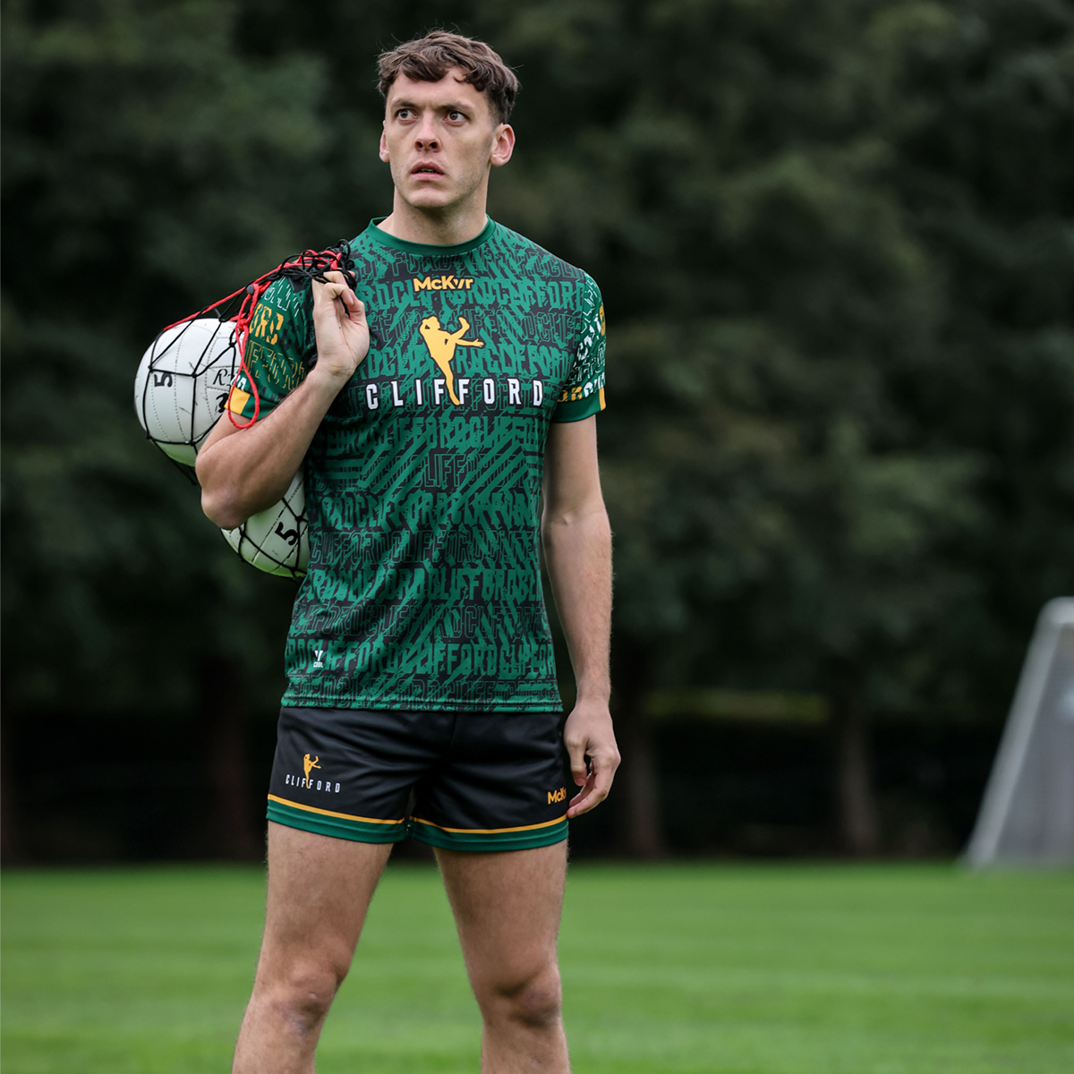 McKvr Clifford Shorts - Adult - Black/Green/Amber