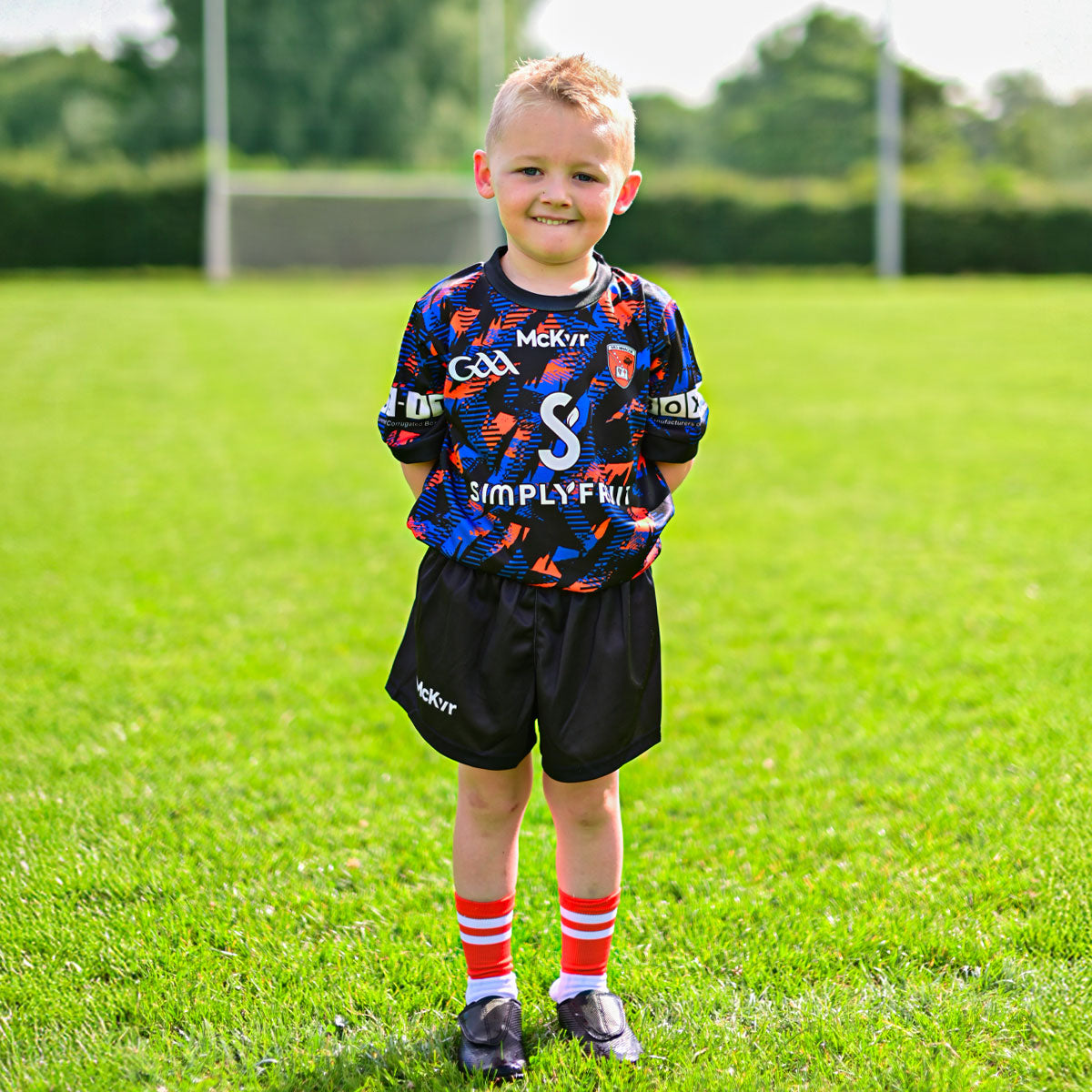 McKvr Armagh GAA Goalkeeper Jersey - Youth - Black/Blue/Orange