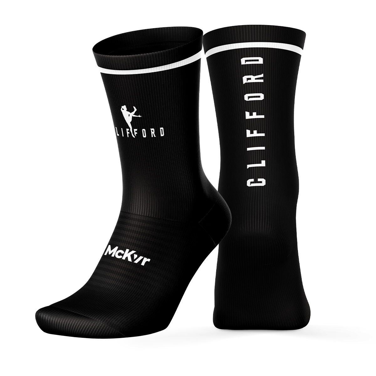 McKvr Clifford Mid Sock - Youth - Black/White