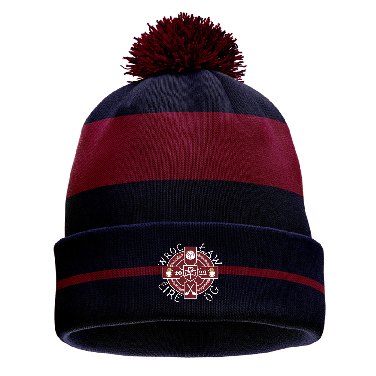 McKvr Wroclaw Eire Og  Core Pro Bobble Hat - Adult - Navy/Maroon