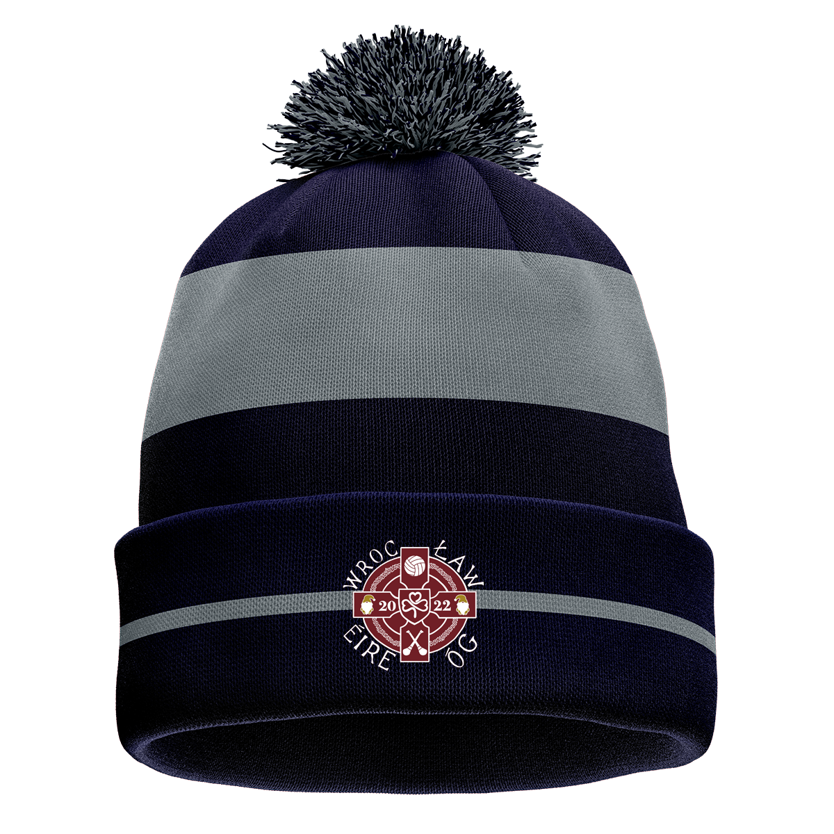 McKvr Wroclaw Eire Og  Core Pro Bobble Hat - Adult - Navy/Grey