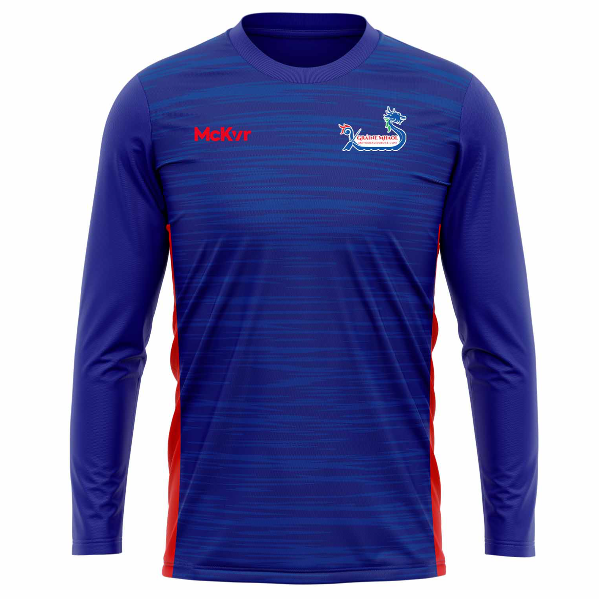 McKvr Graine Mhaol Long Sleeve Tech Top - Adult - Blue/Red