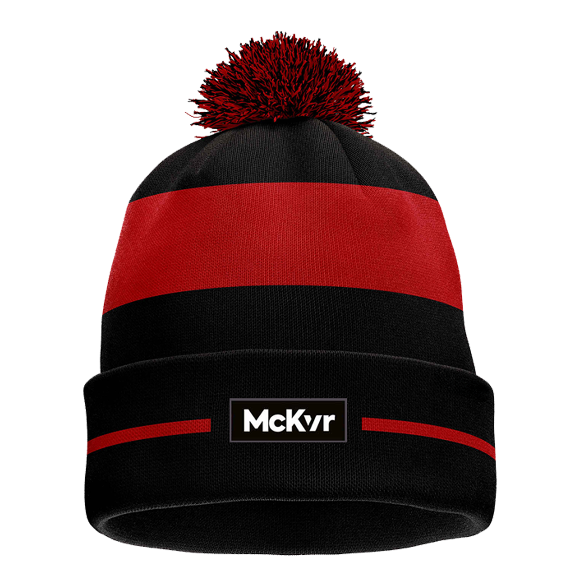 McKvr Ballingeary GAA Core Pro Bobble Hat - Adult - Black/Red ...