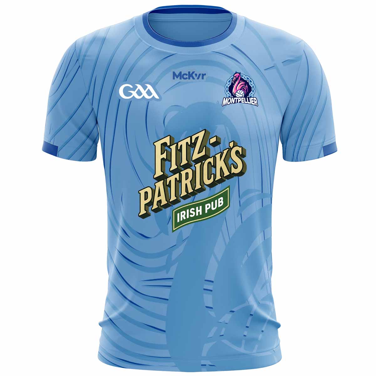 McKvr Montpellier GAA Playing Jersey - Adult - Sky Player Fit