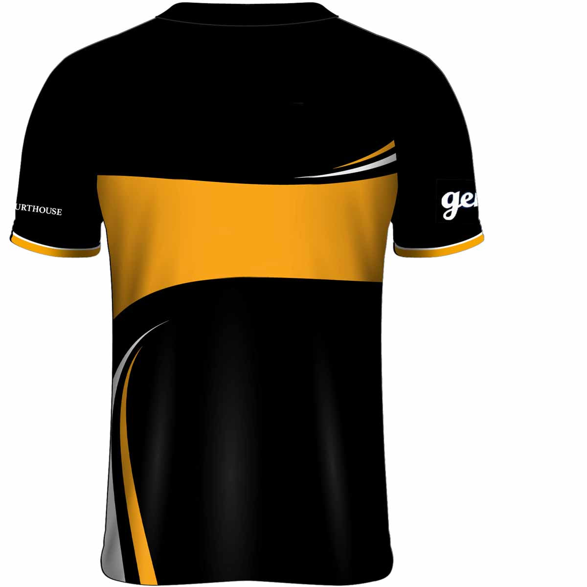 Mc Keever Mourneabbey LGFA Home Jersey - Adult - Black/Yellow Player Fit