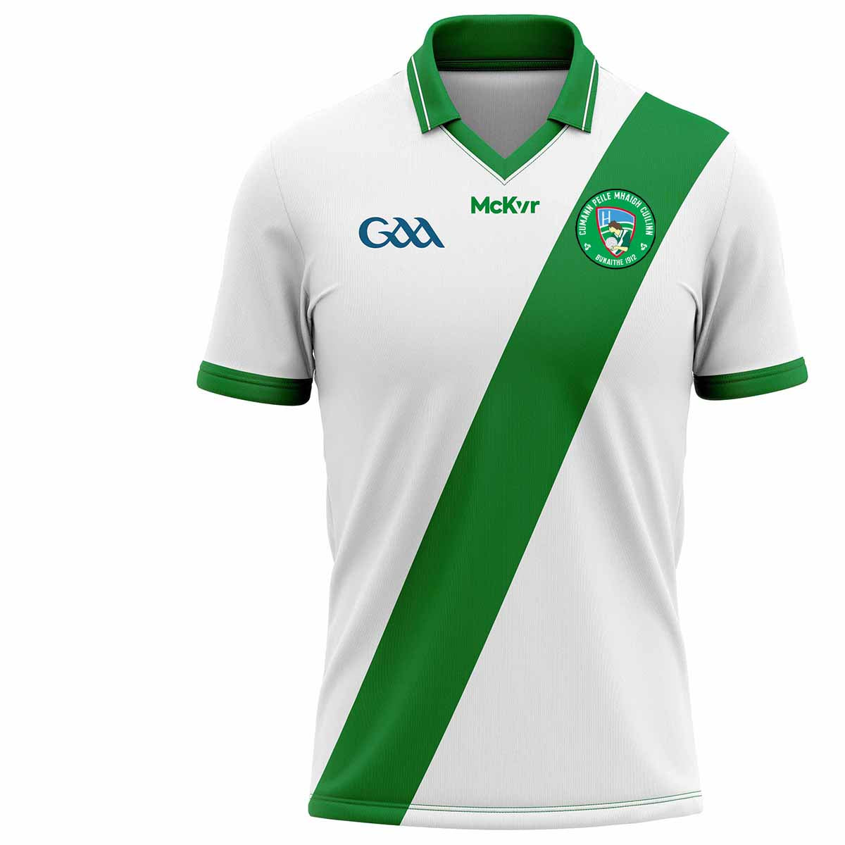 Mc Keever Moycullen GAA Away Jersey - Adult - White Player Fit