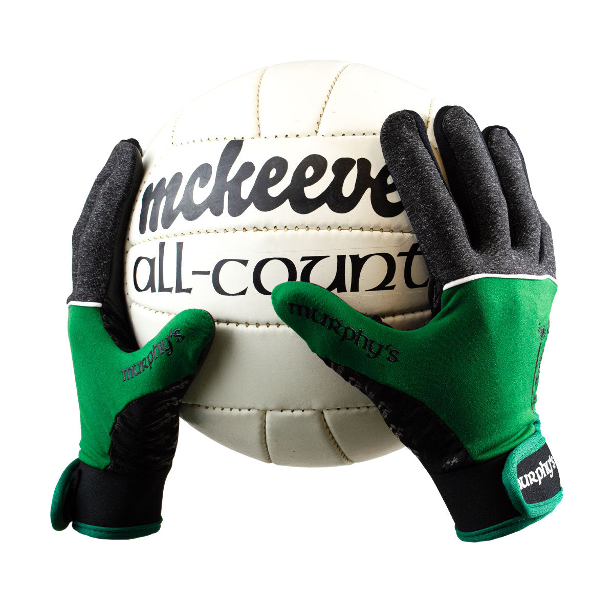Murphy's V2 Gaelic Gloves - Youth - Grey/Green/White