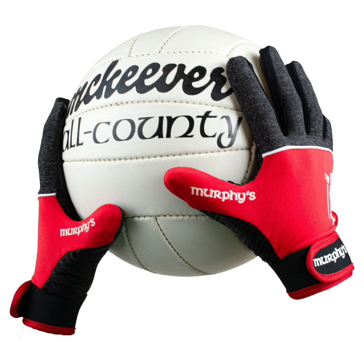 Murphy's V2 Gaelic Gloves - Youth - Grey/Red/White