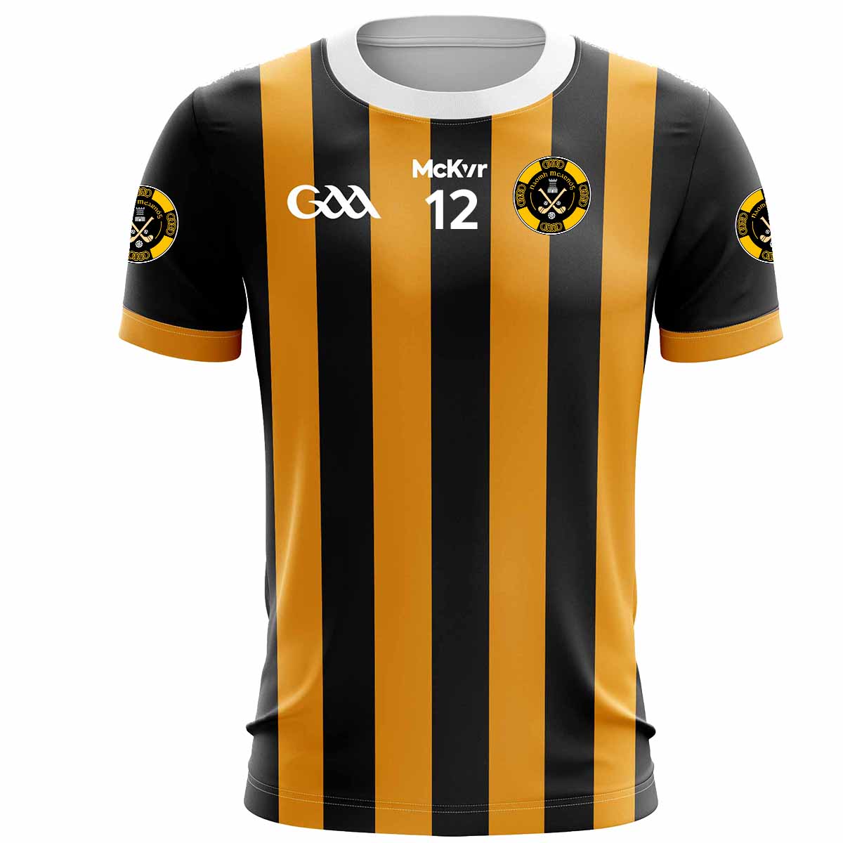 Mc Keever Naomh Mearnog CLG Numbered Playing Jersey - Adult - Black/Amber
