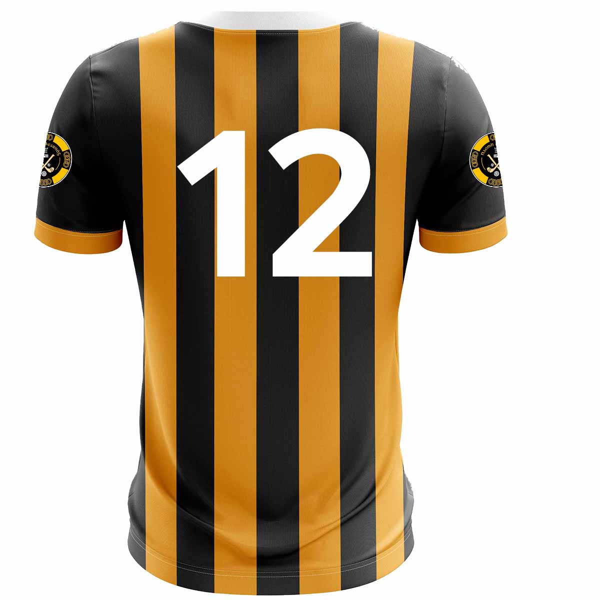Mc Keever Naomh Mearnog CLG Numbered Playing Jersey - Adult - Black/Amber Player Fit