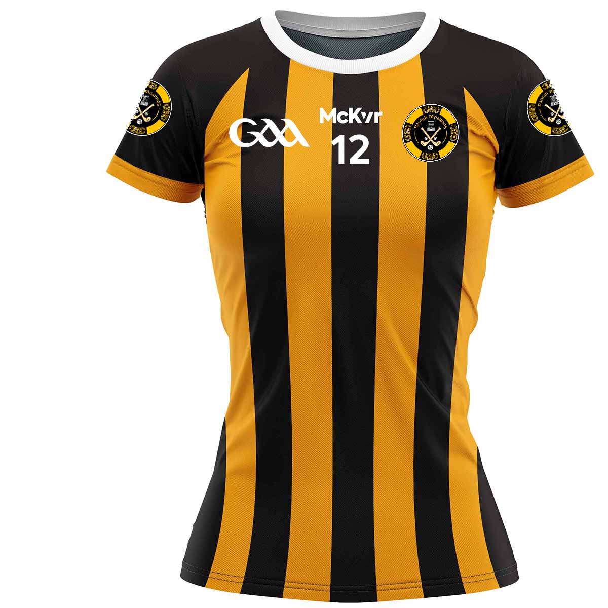Mc Keever Naomh Mearnog CLG Numbered Playing Jersey - Womens - Black/Amber