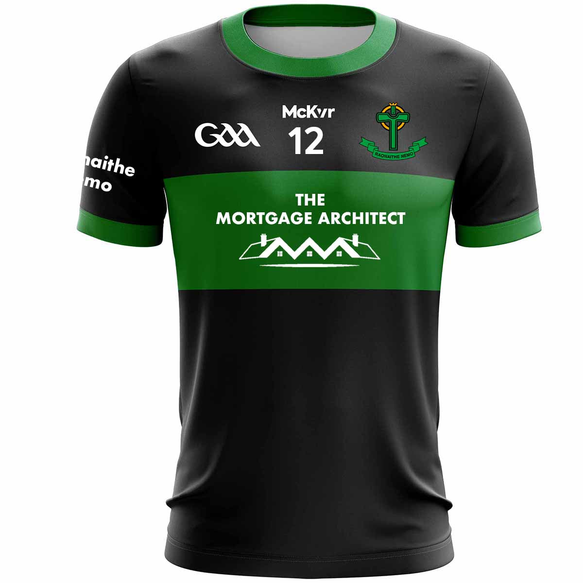 Mc Keever Nemo Rangers GAA Numbered Match Jersey - Adult - Black Player Fit
