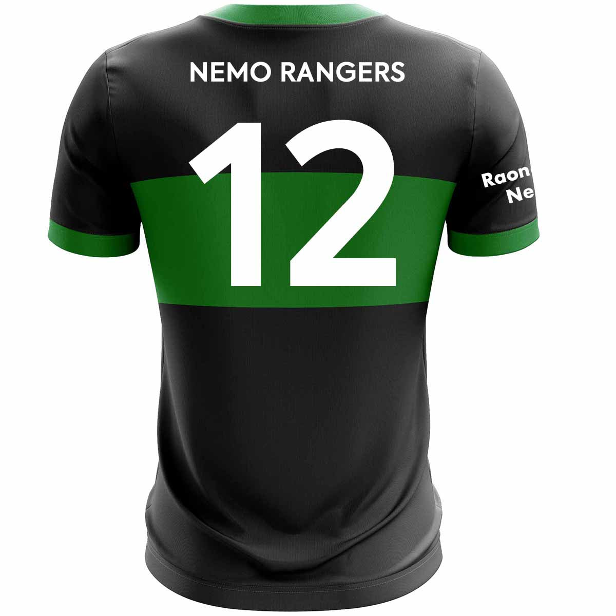 Mc Keever Nemo Rangers GAA Numbered Match Jersey - Adult - Black Player Fit