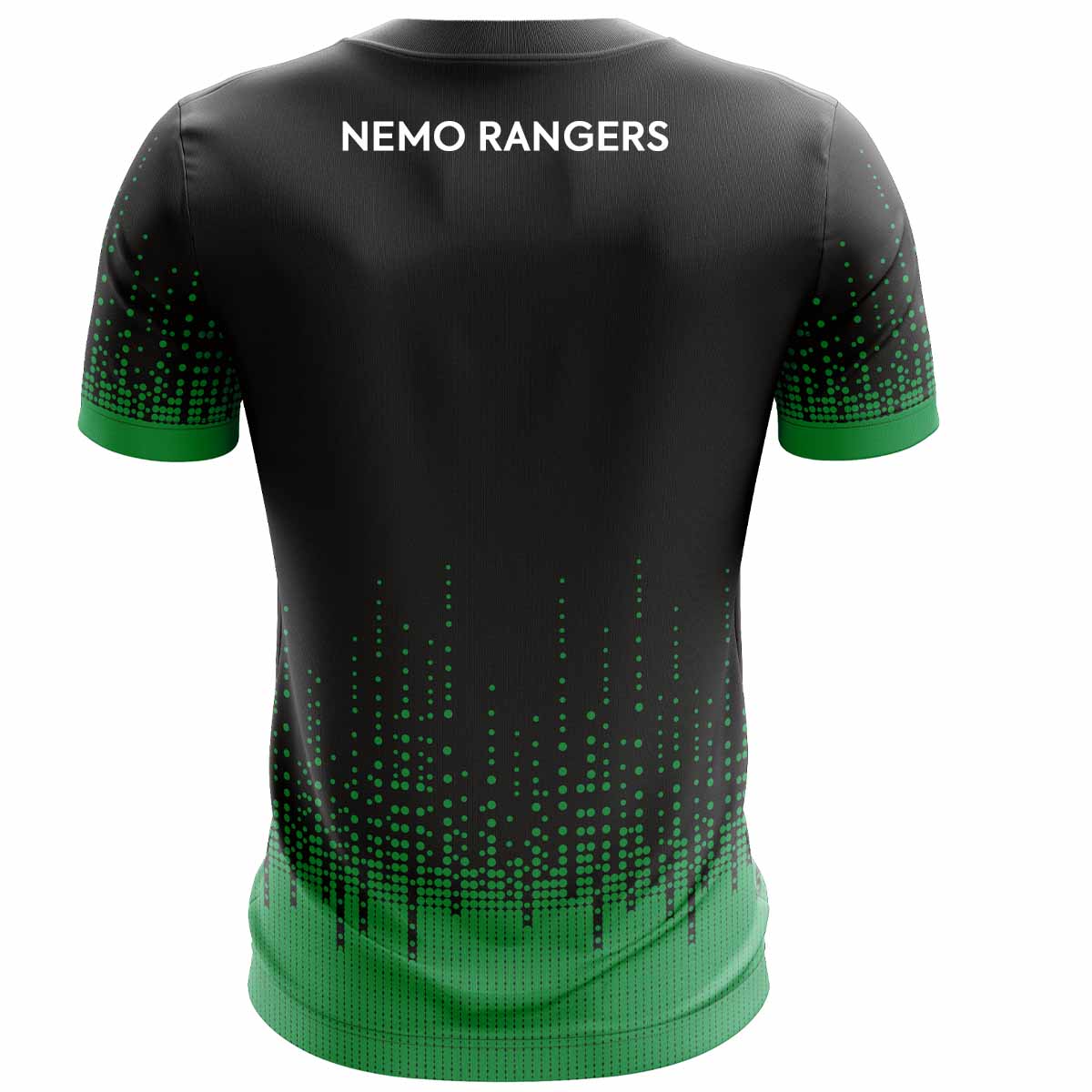 Mc Keever Nemo Rangers GAA Training Dots Jersey - Adult - Black/Green Player Fit