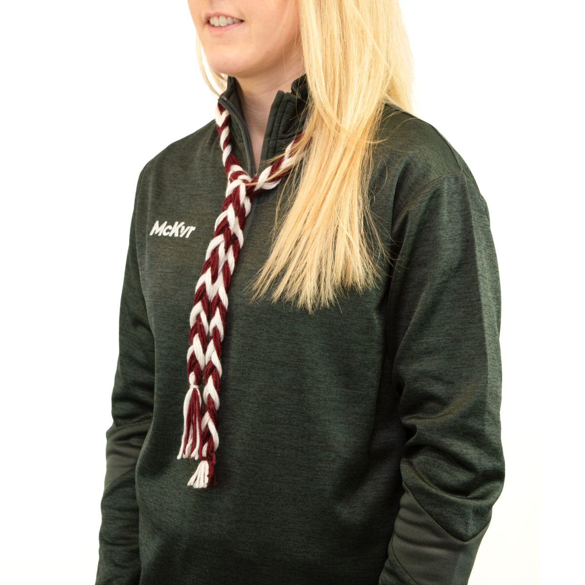 Mc Keever Sports Supporters Wool Plait - Maroon/White