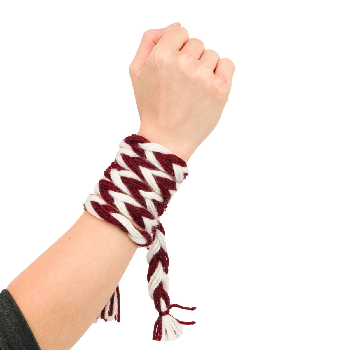 Mc Keever Sports Supporters Wool Plait - Maroon/White