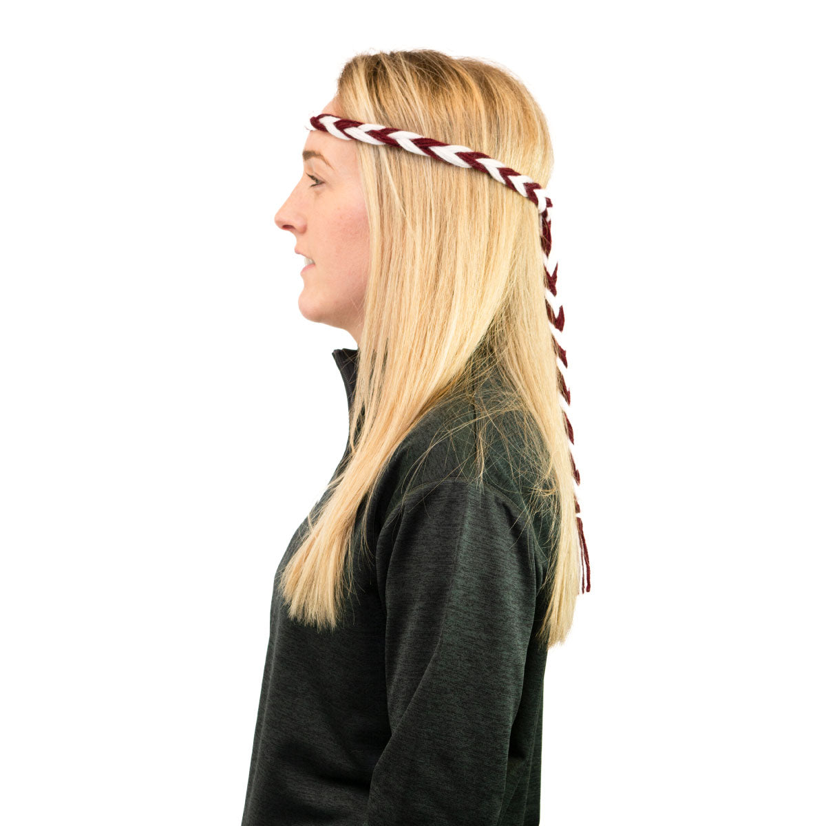 Mc Keever Sports Supporters Wool Plait - Maroon/White