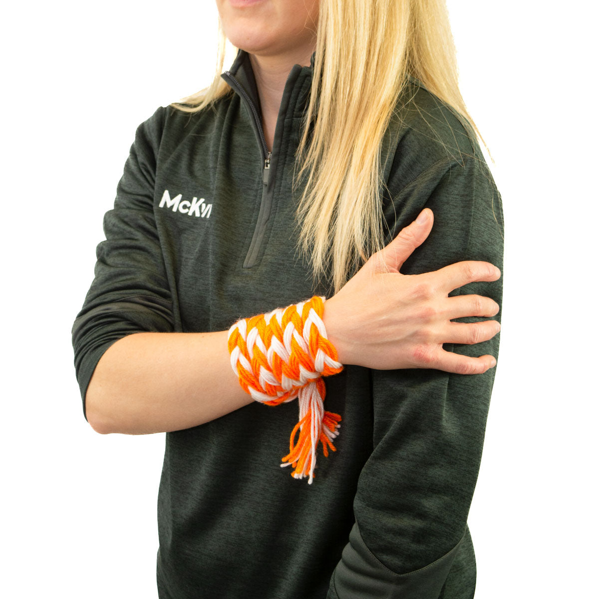 Mc Keever Sports Supporters Wool Plait - Orange/White