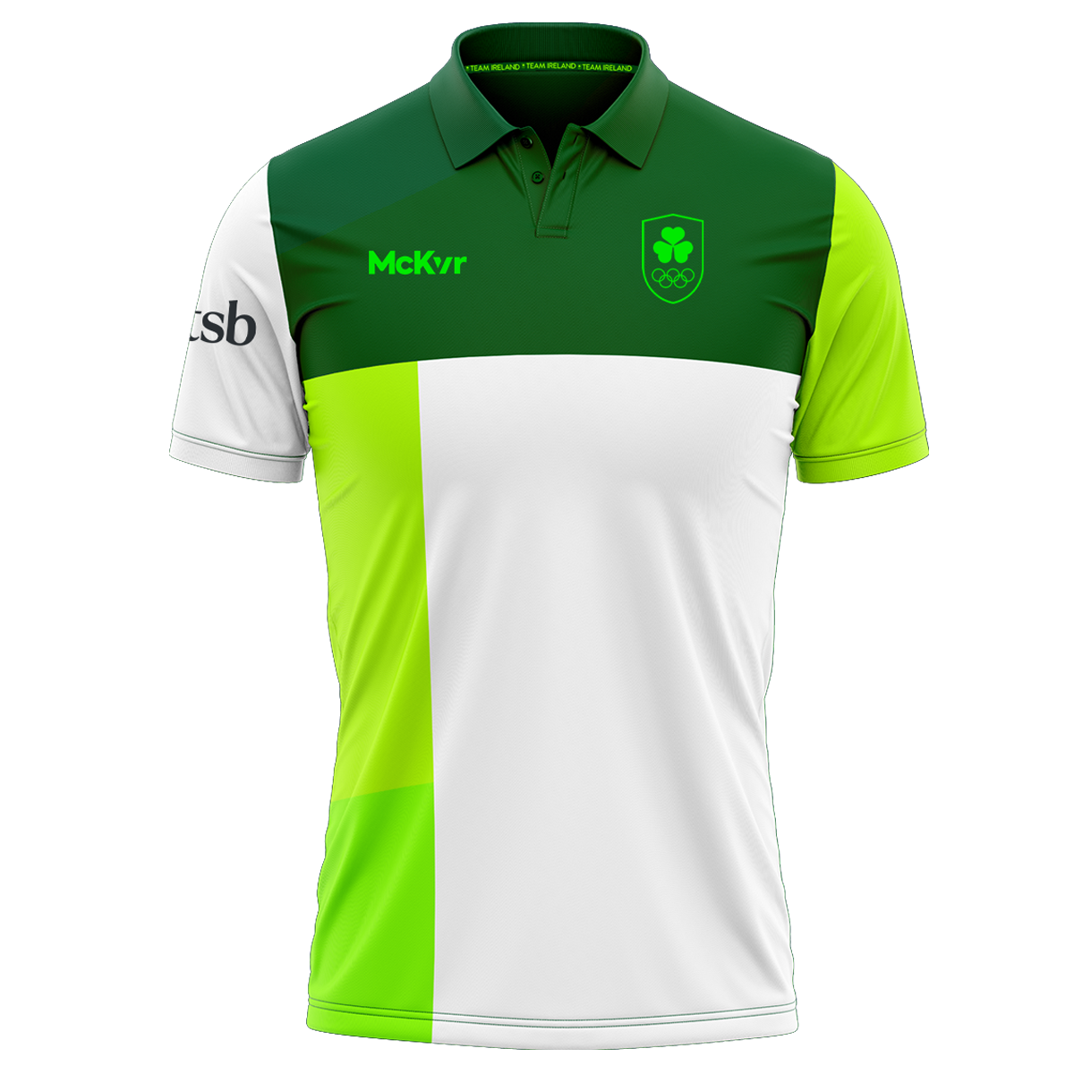 Mc Keever Team Ireland Block Polo - Youth - White