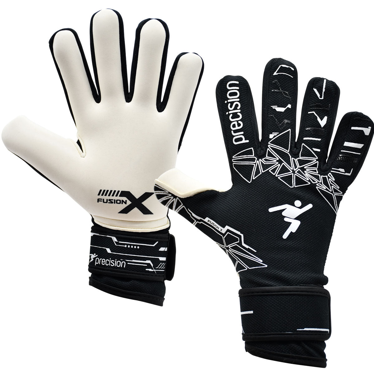 Precision Training Fusion X Pro Lite Giga Goalkeeper Gloves - Adult - Black/White