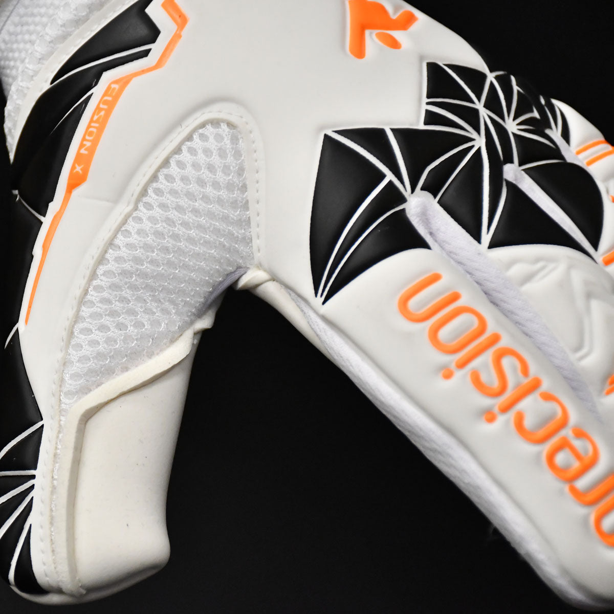 Precision Training Fusion X Negative Replica Goalkeeper Gloves - Youth - White/Orange/Black