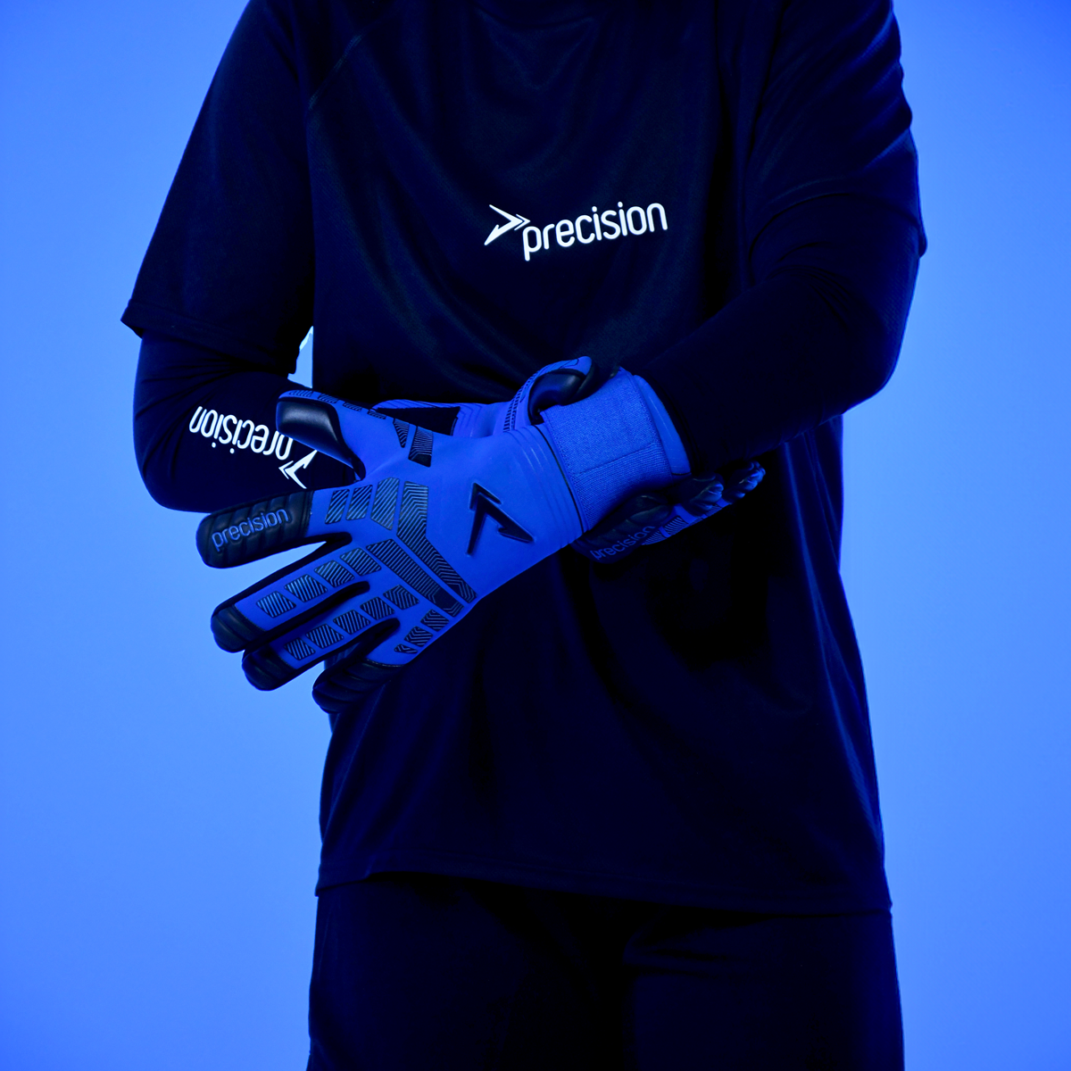 Precision Elite 3.0 Grip Goalkeeper Gloves - Adult - Blue/Black