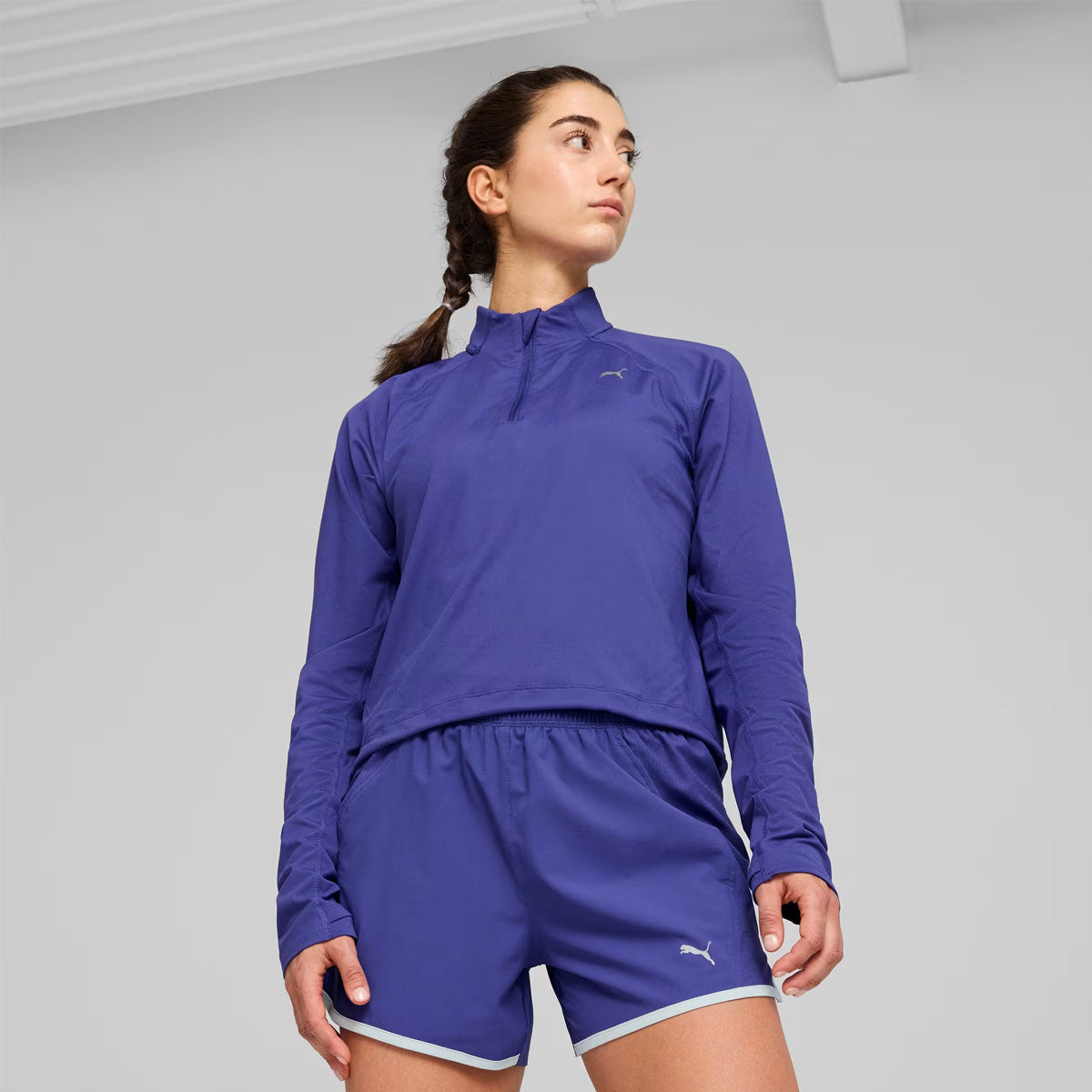 Puma Run Cloudspun 1/4 Zip Top - Womens - Lapis Lazuli