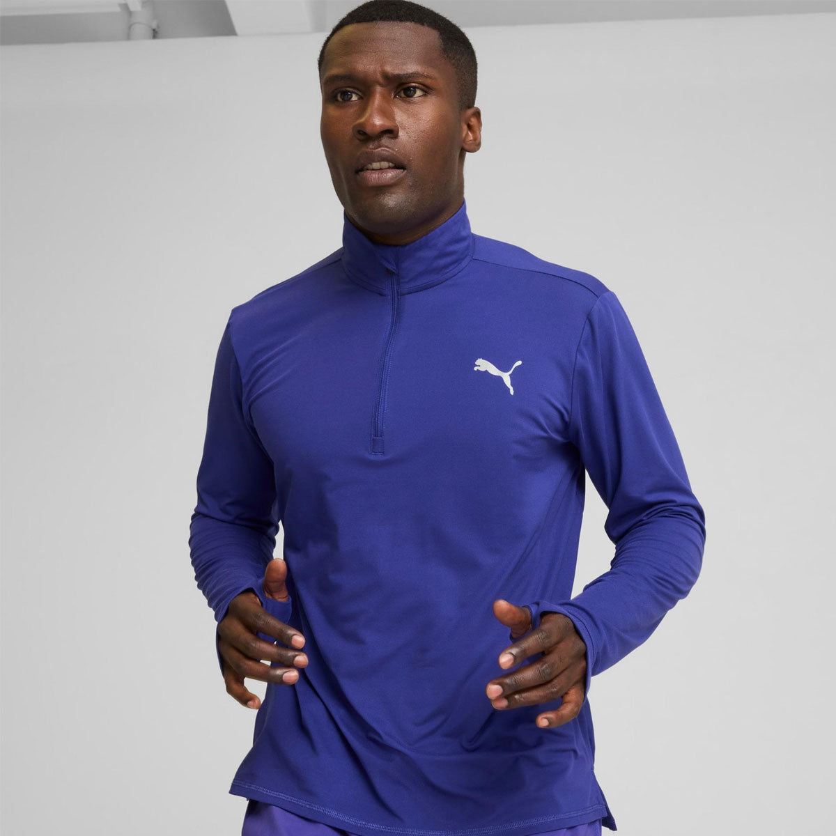 Puma Run Favourite 1/4 Zip Top - Mens - Lapis Lazuli