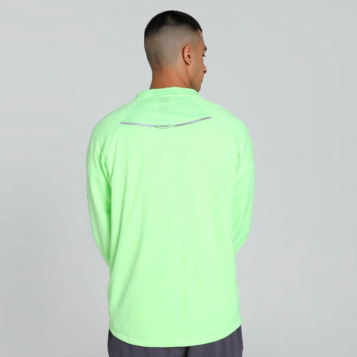 Puma Run Grid Fleece Woven Jacket - Mens - Fizzy Apple