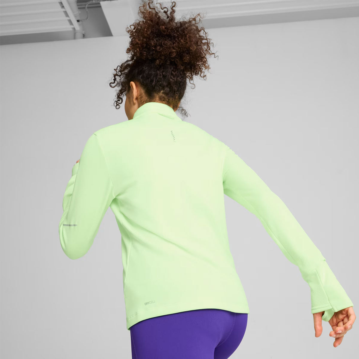 Puma Run Grid Fleece 1/2 Zip Top - Womens - Fizzy Apple