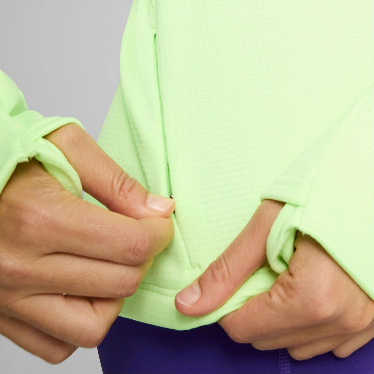 Puma Run Grid Fleece 1/2 Zip Top - Womens - Fizzy Apple