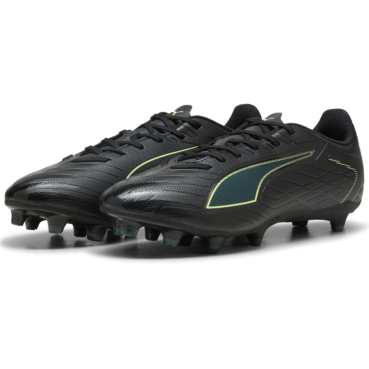 Puma Ultra 6 Play FG/AG Football Boots - Adult - Black/Fizzy Light/Green