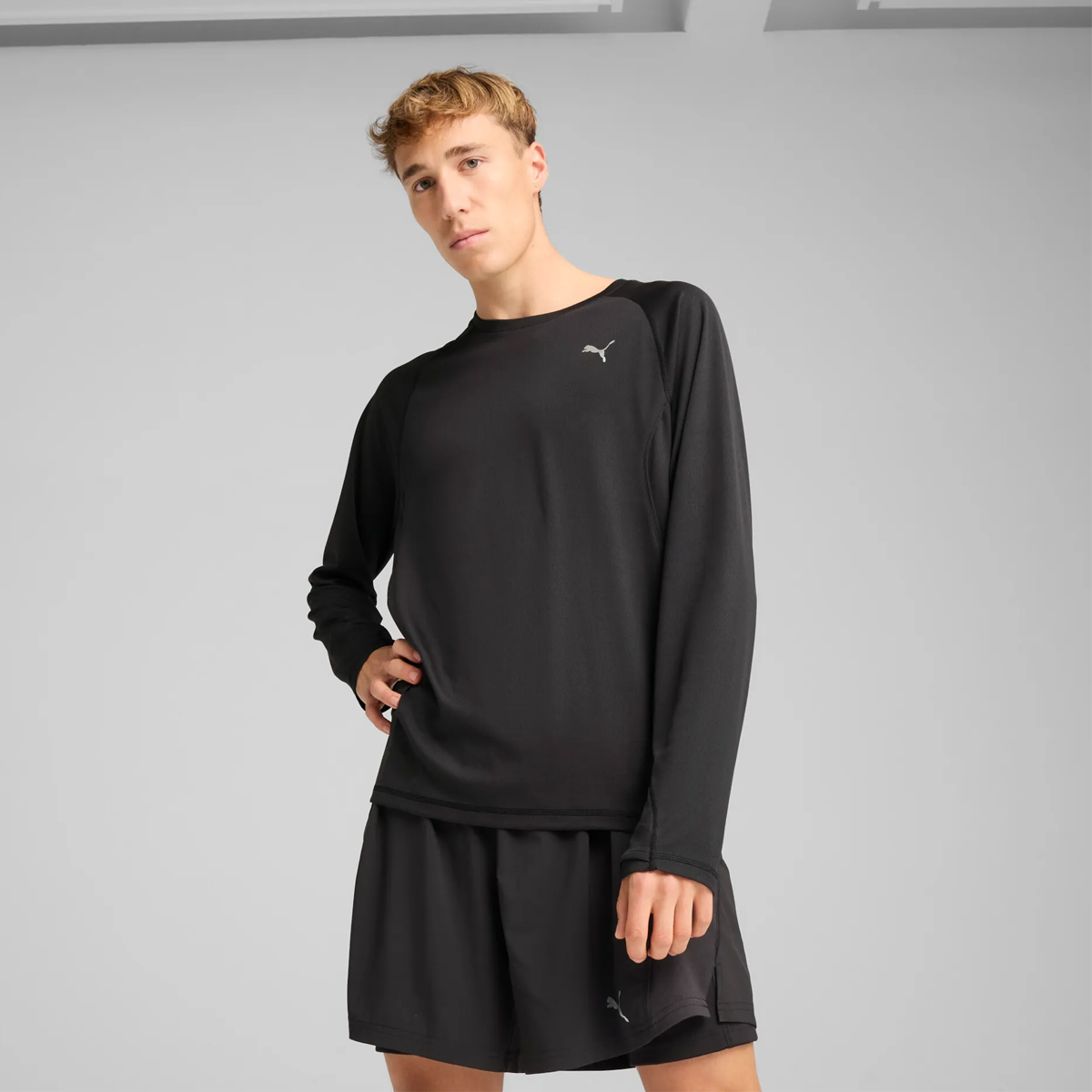 Puma Run Velocity Long Sleeve Tee - Mens - Black