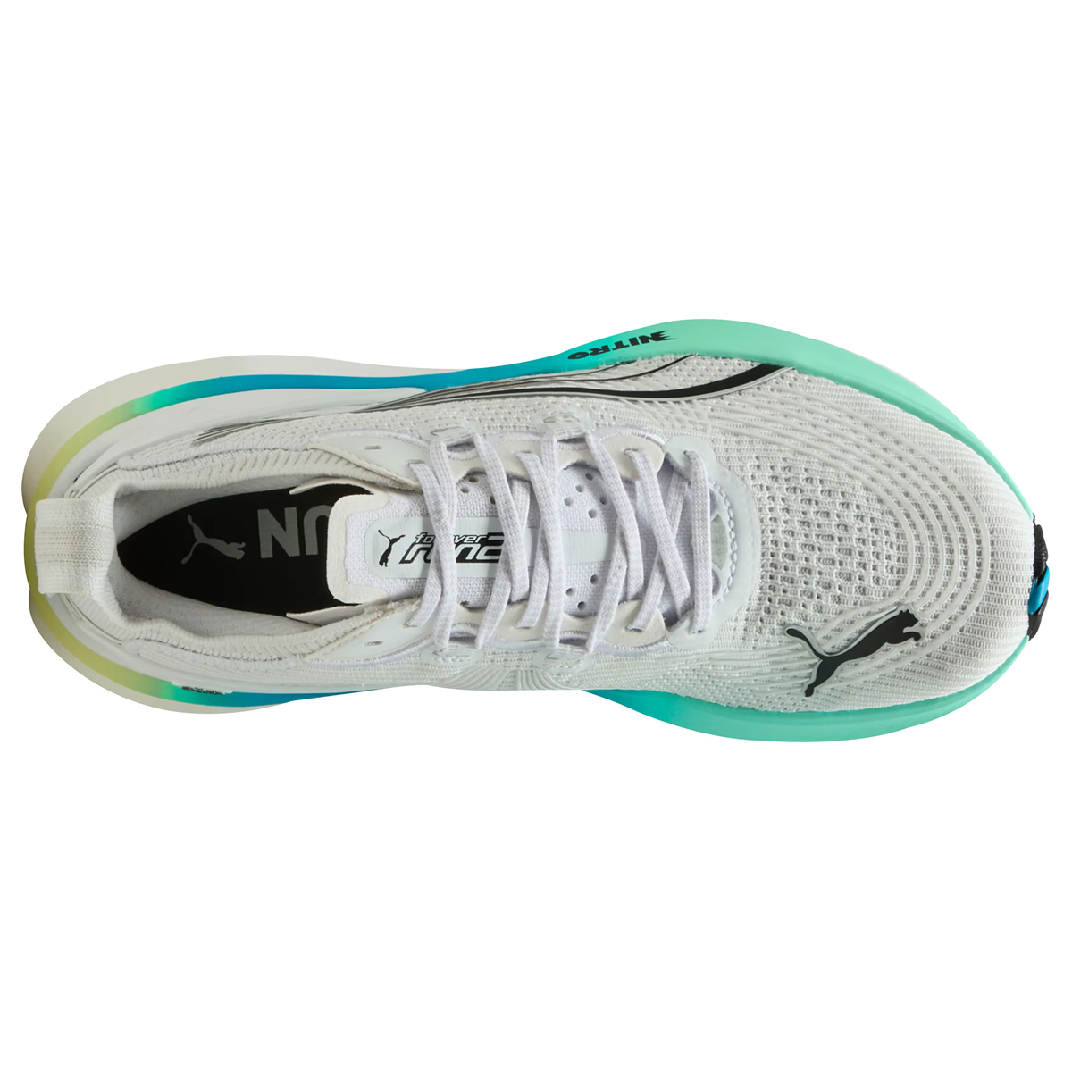 Puma Foreverrun Nitro 2 Running Shoes - Womens - White/Mint Melt