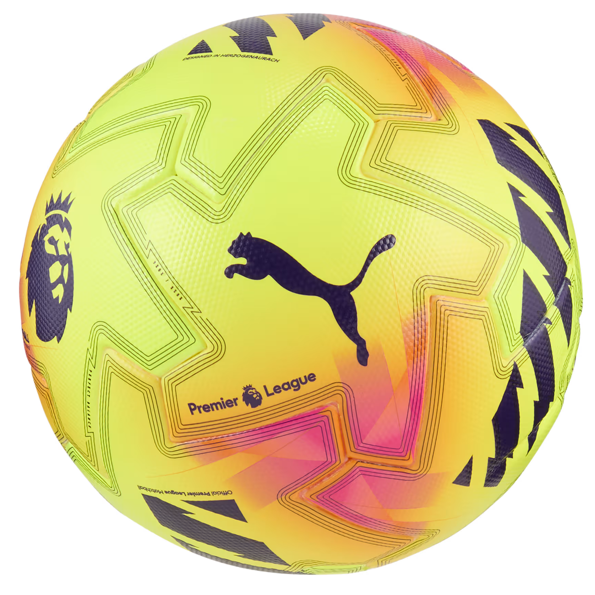 Puma Orbita Ultimate Premier League Brilliance Football - Size 5 - Fluo Yellow