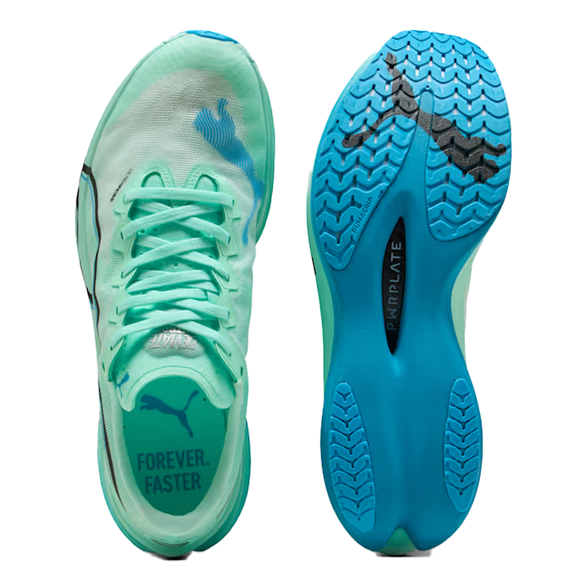 Puma Deviate Nitro Elite 3 Running Shoes - Mens - Mint Melt/Speed Blue