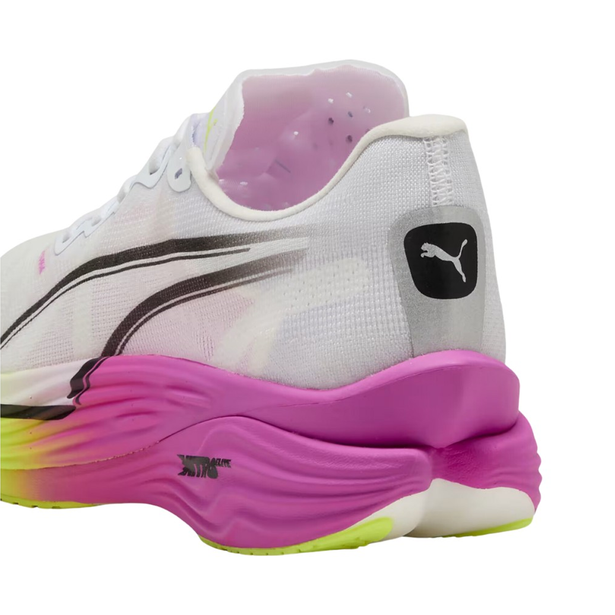 Puma Deviate Nitro Elite 3 Running Shoes - Womens - White/Magenta/Yellow