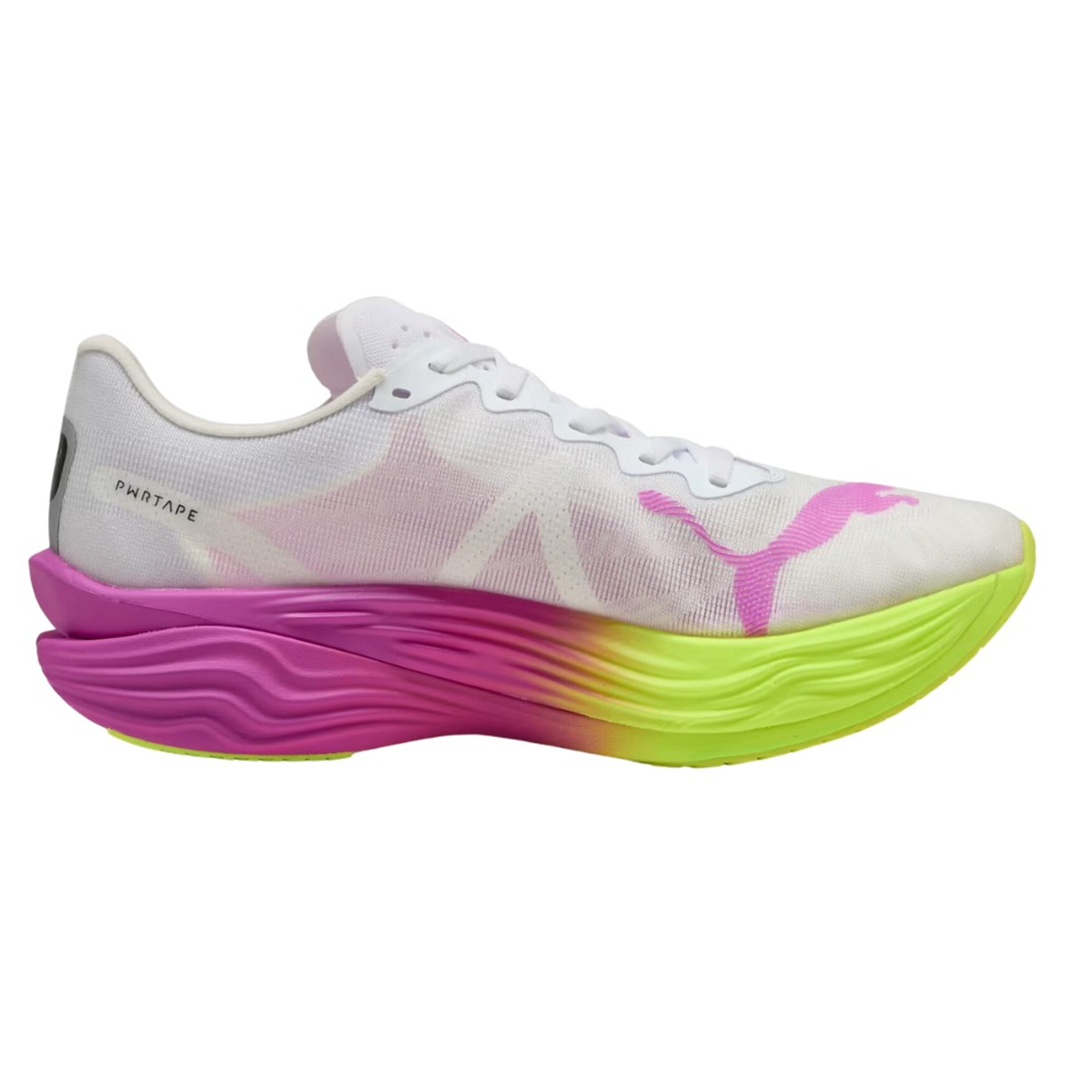 Puma Deviate Nitro Elite 3 Running Shoes - Womens - White/Magenta/Yellow