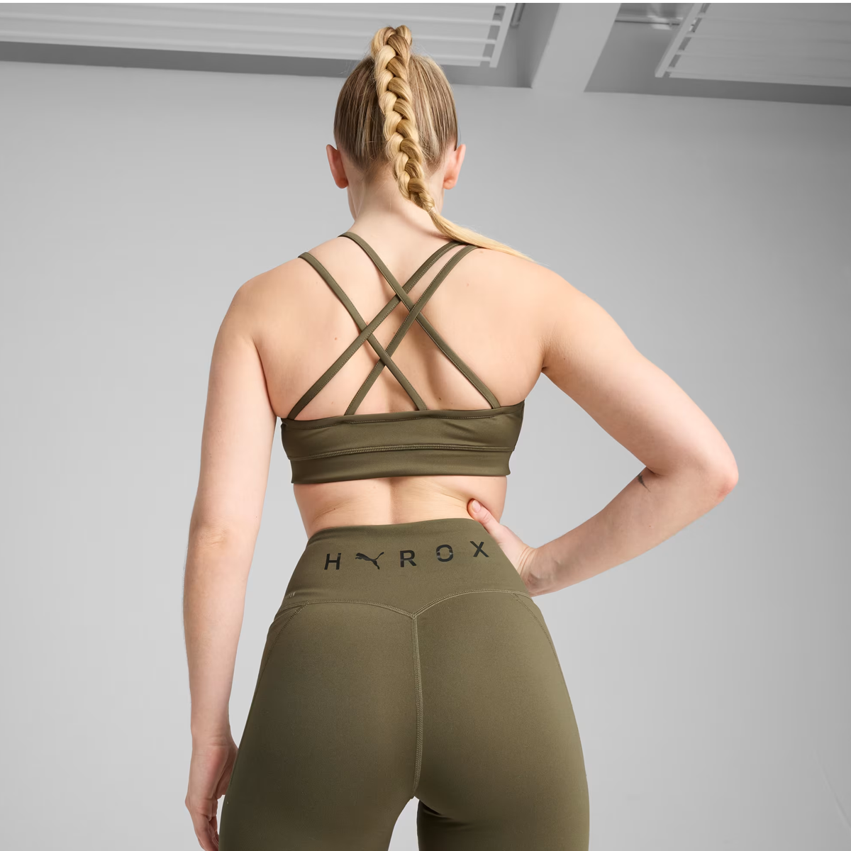 Puma Hyrox Move Strappy Sports Bra - Womens - Loden Green