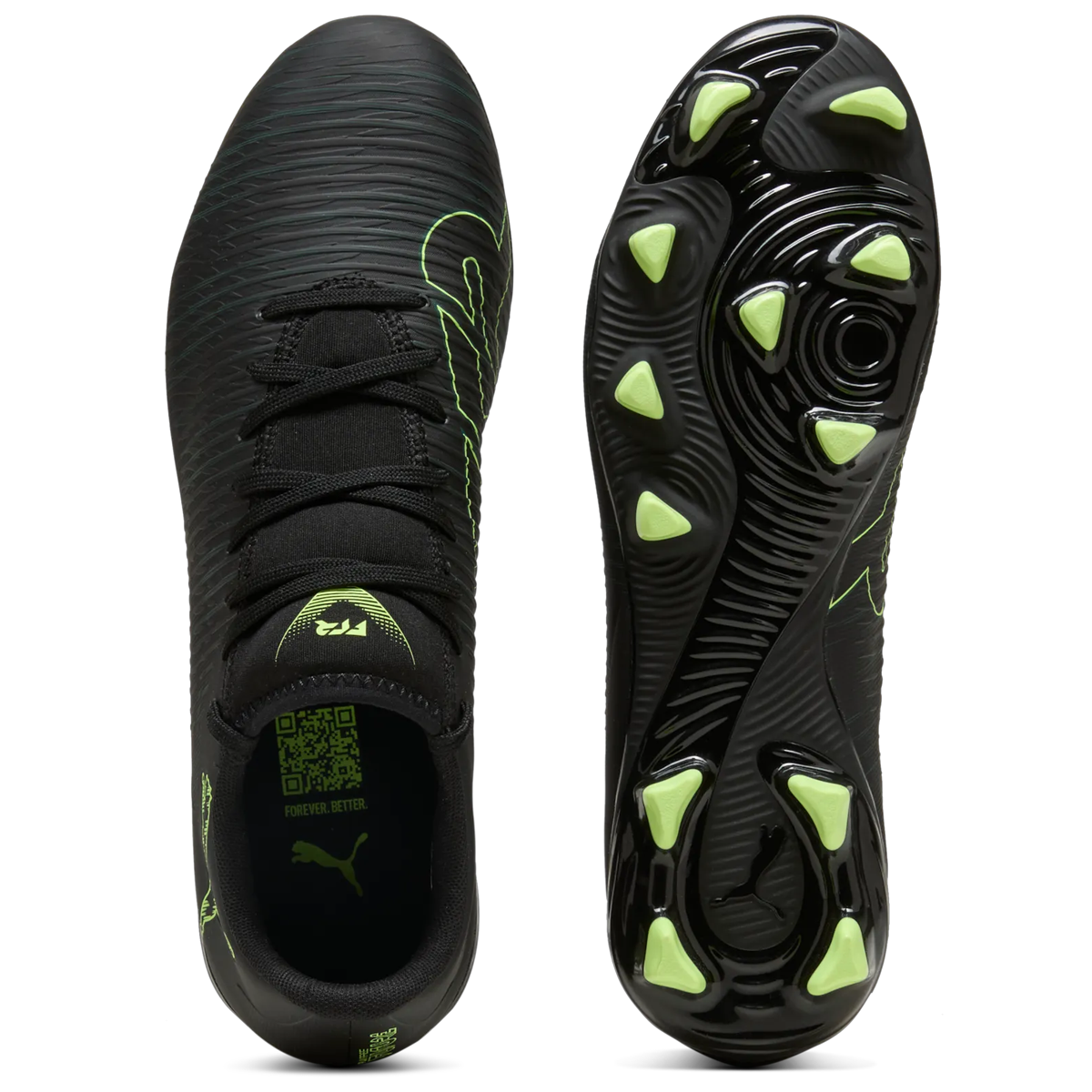 Puma Future 8 Play FG/AG Football Boots - Adult - Black/Fizzy Light/Green