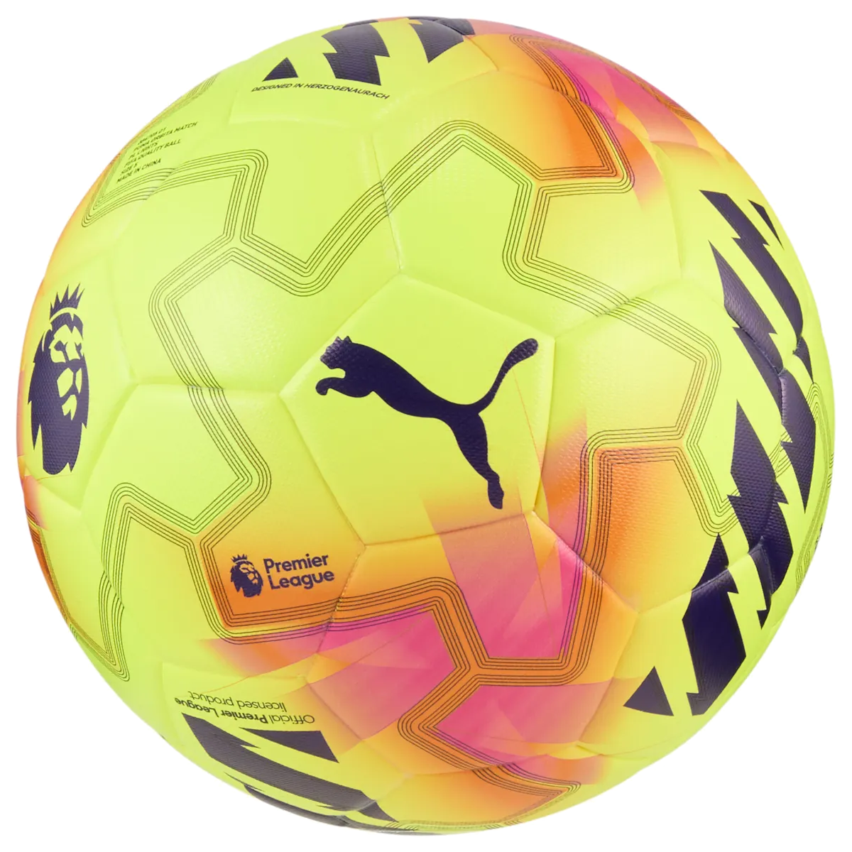 Puma Orbita Match Premier League Lights Football (FIFA Quality) - Size 5 - Fluo Yellow