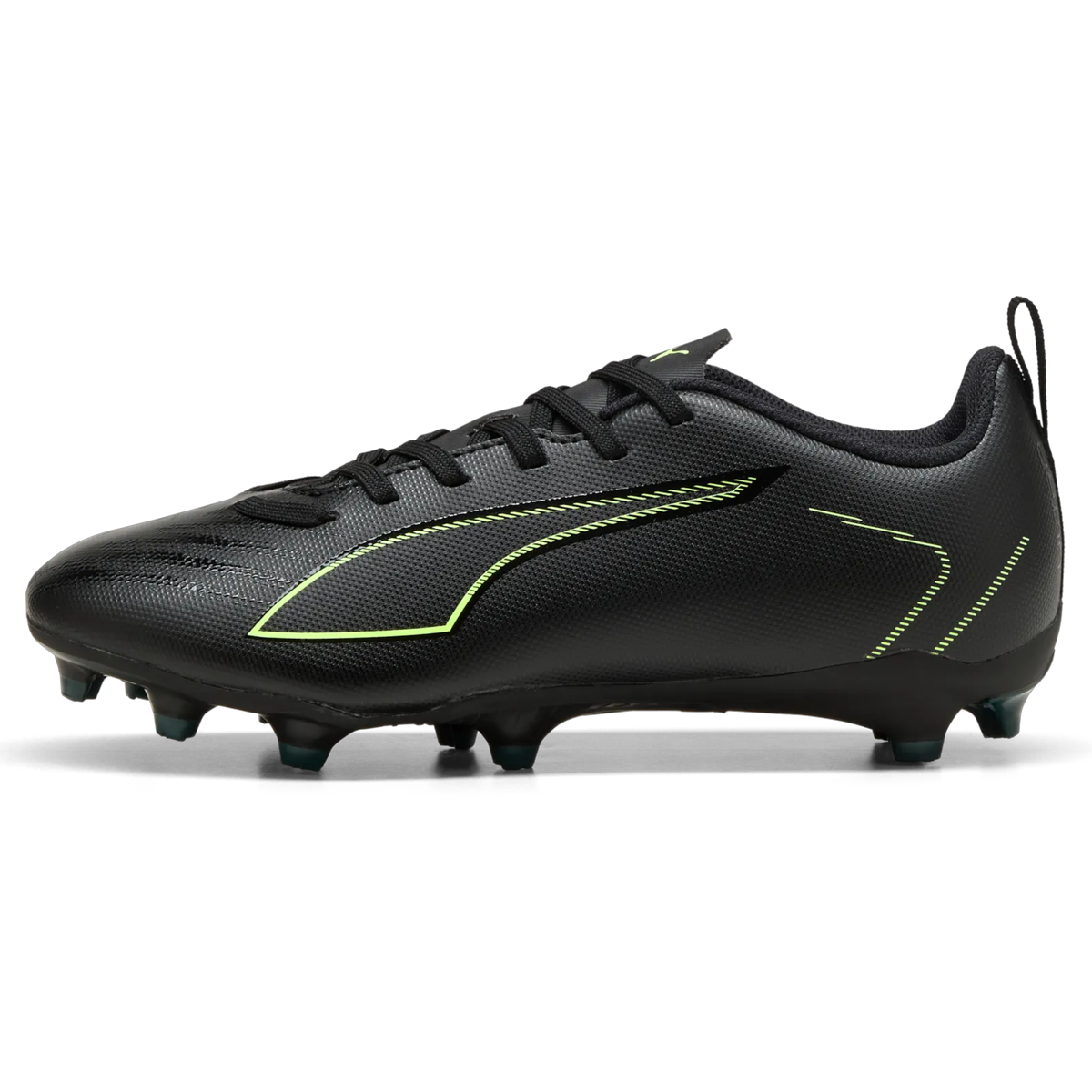 Puma Ultra 6 Play FG/AG JR Football Boots - Youth - Black/Fizzy Light/Green
