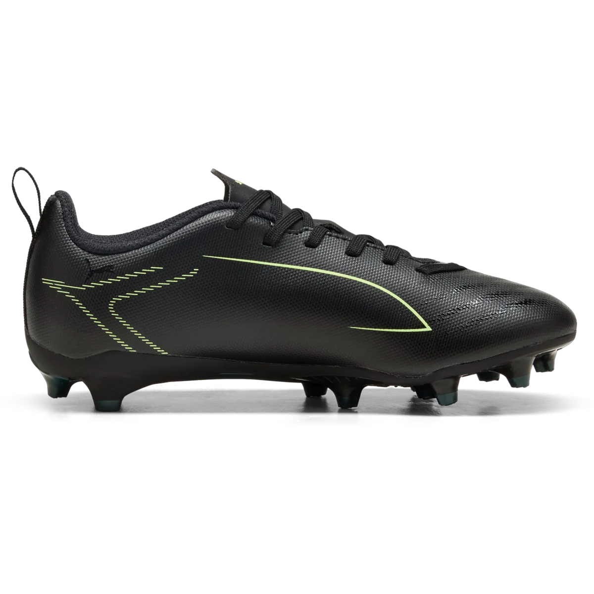 Puma Ultra 6 Play FG/AG JR Football Boots - Youth - Black/Fizzy Light/Green
