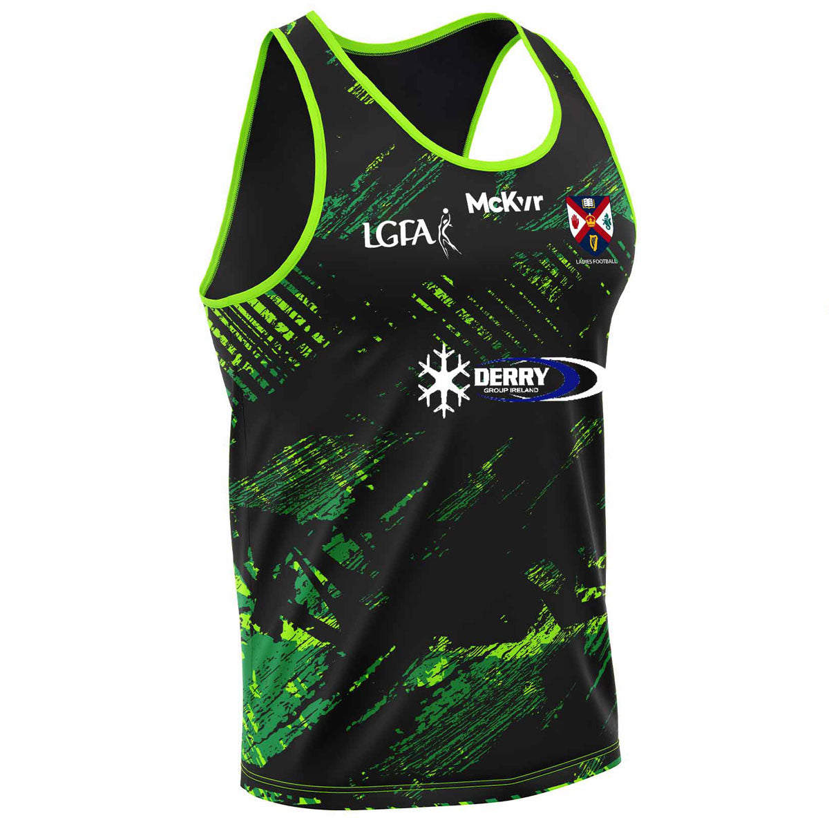 Mc Keever Queens Ladies Football Training Vest - Womens - Black/Green