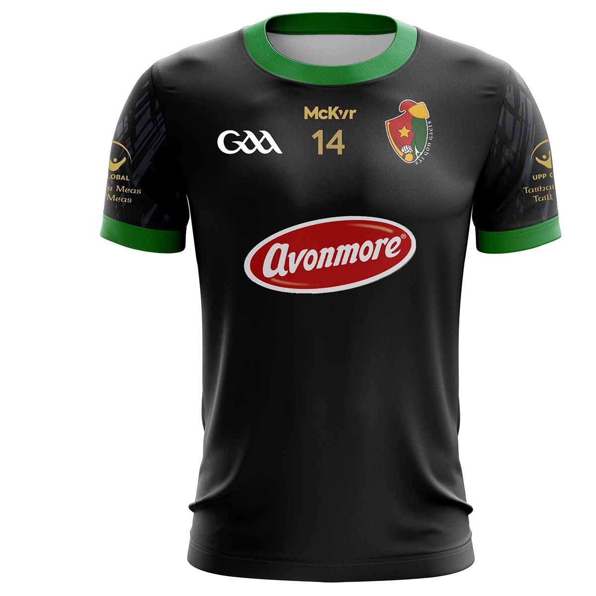 Mc Keever Saigon Gaels GAA Numbered Home Jersey - Adult - Black