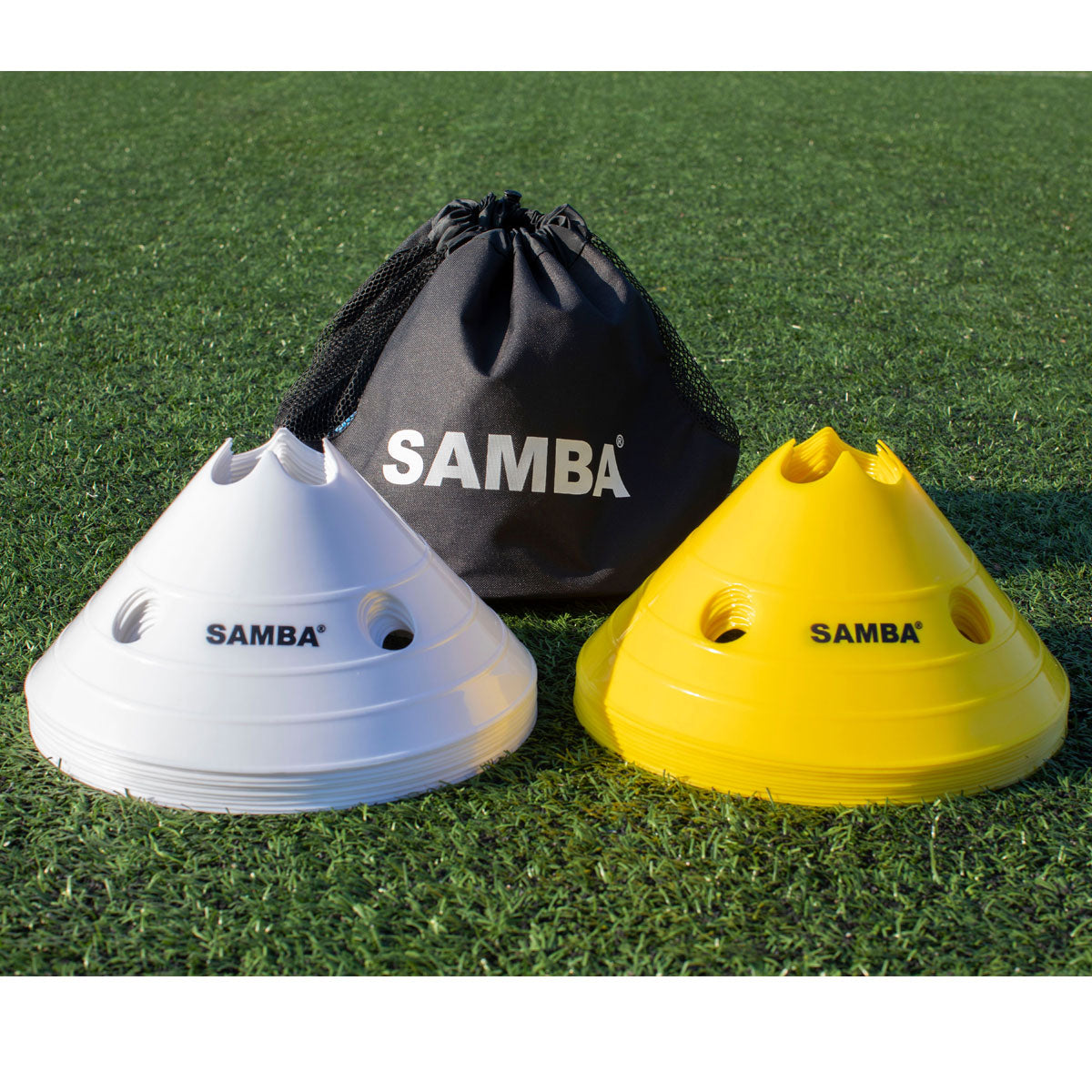 Samba Jumbo Marker Cones - Set of 20 - White/Yellow